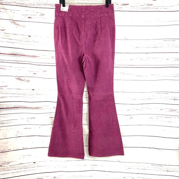 Free People Pants 32 Plum We the Free Jayde Cord High Rise Flare Corduroy - Picture 4 of 15
